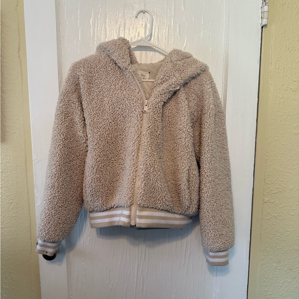 Cozy Lou & Grey Sherpa Zip-Up Jacket